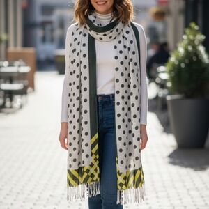 Taashya by Nilis Mixed Print Long Scarf Shawl | Boho Geometric